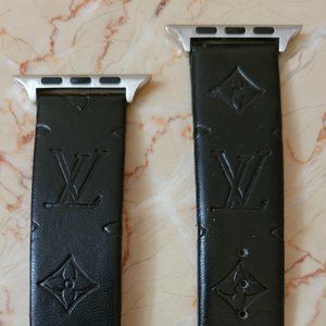 Inspired Luxury Apple Watch LEATHER BAND Fits 42MM 44MM 45MM